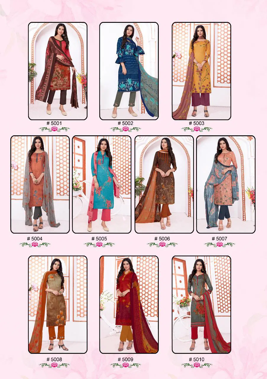 Miss World Choice Sania 5 Latest Fancy Regular Wear Printed Cotton Collection